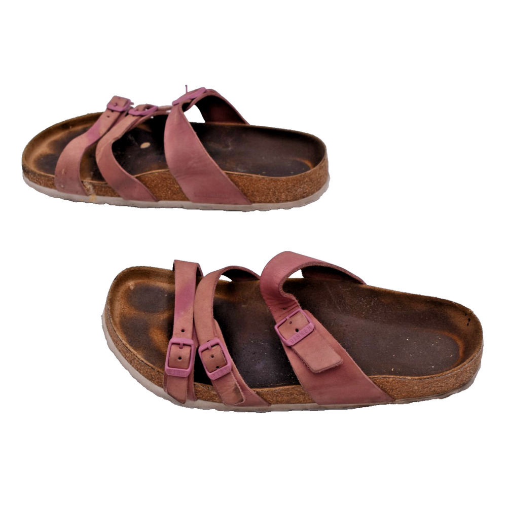 BIRKENSTOCK Franca Orchid Sandals -- Pink w/ 3 Buckles -- Womens Sz 10 (41) Wide - Picture 3 of 7